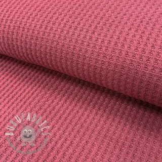 Tessuti per maglioni WAFFLE BIG KNIT dark salmon