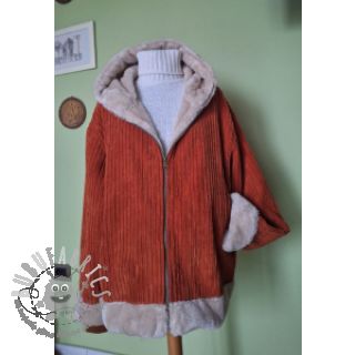 Velluto a coste Cofur fleece brick