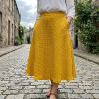 Tessuti per maglioni WAFFLE BIG KNIT ochre