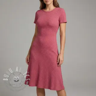 Tessuti per maglioni WAFFLE BIG KNIT dark salmon