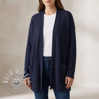 Tessuti per maglioni WAFFLE BIG KNIT navy