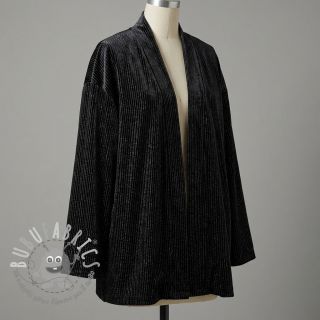 Velluto VELVET LUREX Stripe black
