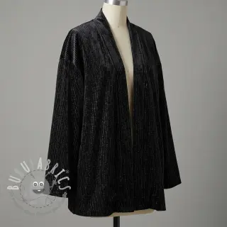 Velluto VELVET LUREX Stripe black