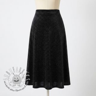 Velluto VELVET LUREX Stripe black