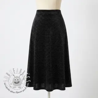 Velluto VELVET LUREX Stripe black