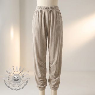 Velluto VELVET LUREX Stripe beige