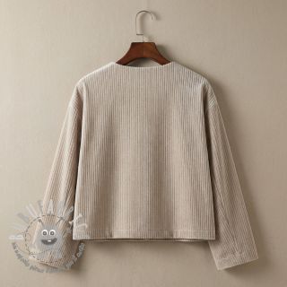 Velluto VELVET LUREX Stripe beige