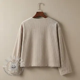 Velluto VELVET LUREX Stripe beige