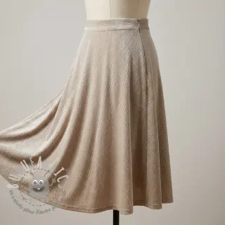 Velluto VELVET LUREX Stripe beige