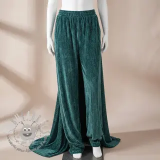 Velluto VELVET LUREX Stripe forest green