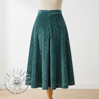 Velluto VELVET LUREX Stripe forest green