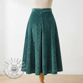 Velluto VELVET LUREX Stripe forest green