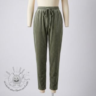 Velluto VELVET LUREX Stripe camo green