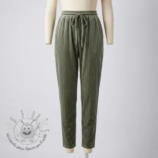 Velluto VELVET LUREX Stripe camo green