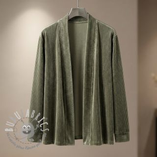 Velluto VELVET LUREX Stripe camo green