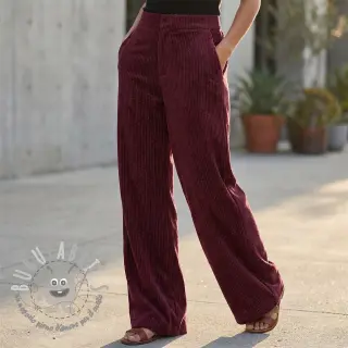 Velluto VELVET LUREX Stripe bordeaux