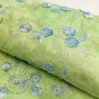 Tessuto di cotone TIE DYE EMBROIDERY Poppy design V