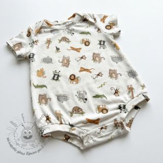 Jersey Animals white digital print ORGANIC