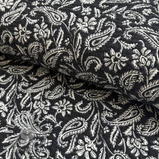 Tessuto decorativo jacquard Mumbai allover noir