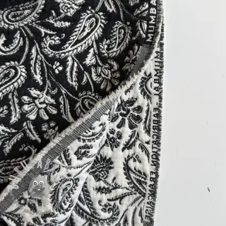 Tessuto decorativo jacquard Mumbai allover noir