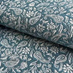 Tessuto decorativo jacquard Mumbai allover jade