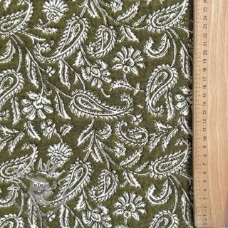 Tessuto decorativo jacquard Mumbai allover kaki