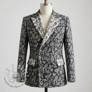 Tessuto decorativo jacquard Mumbai allover noir