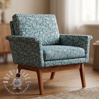 Tessuto decorativo jacquard Mumbai allover jade