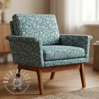 Tessuto decorativo jacquard Mumbai allover jade