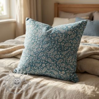 Tessuto decorativo jacquard Mumbai allover jade