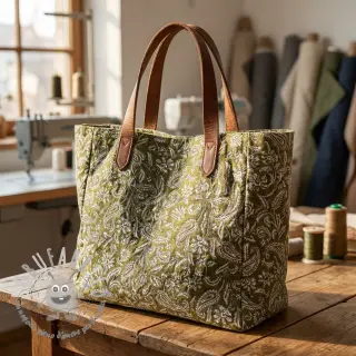 Tessuto decorativo jacquard Mumbai allover kaki