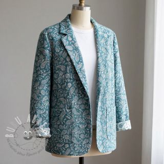 Tessuto decorativo jacquard Mumbai allover jade