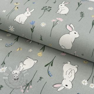 Tessuto decorativo premium Cute Rabbit Garden
