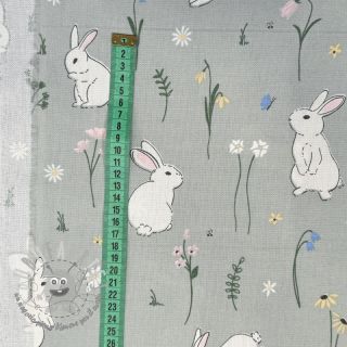 Tessuto decorativo premium Cute Rabbit Garden