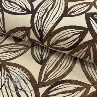 Tessuto decorativo jacquard Folia chocolat