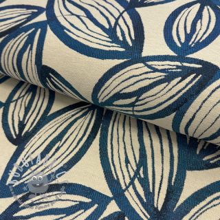 Tessuto decorativo jacquard Folia bleu