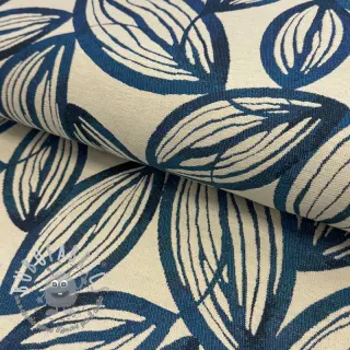 Tessuto decorativo jacquard Folia bleu