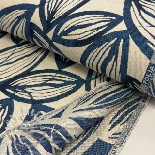 Tessuto decorativo jacquard Folia bleu