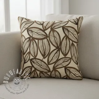 Tessuto decorativo jacquard Folia chocolat