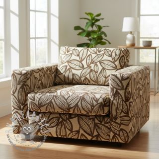 Tessuto decorativo jacquard Folia chocolat