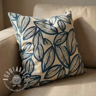 Tessuto decorativo jacquard Folia bleu