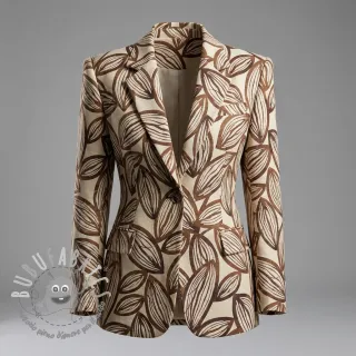 Tessuto decorativo jacquard Folia chocolat