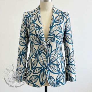 Tessuto decorativo jacquard Folia bleu