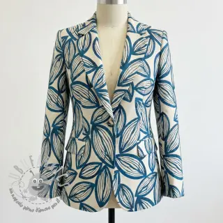 Tessuto decorativo jacquard Folia bleu