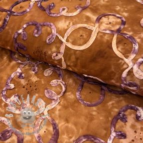 Tessuto di cotone TIE DYE EMBROIDERY Elise tape design B