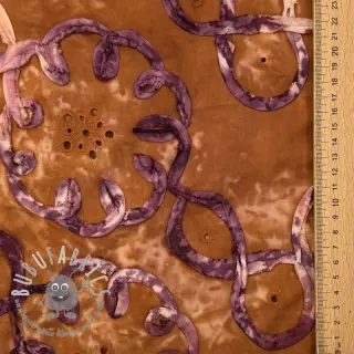 Tessuto di cotone TIE DYE EMBROIDERY Elise tape design B