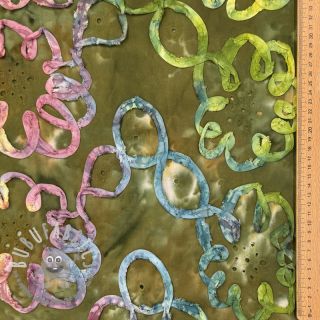 Tessuto di cotone TIE DYE EMBROIDERY Elise tape design A