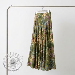 Tessuto di cotone TIE DYE EMBROIDERY Elise tape design A