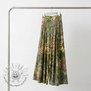 Tessuto di cotone TIE DYE EMBROIDERY Elise tape design A