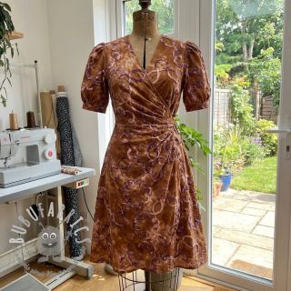 Tessuto di cotone TIE DYE EMBROIDERY Elise tape design B